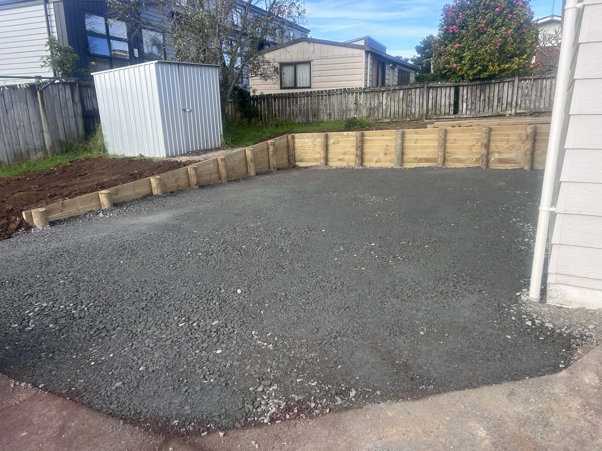 Residential retaining wall