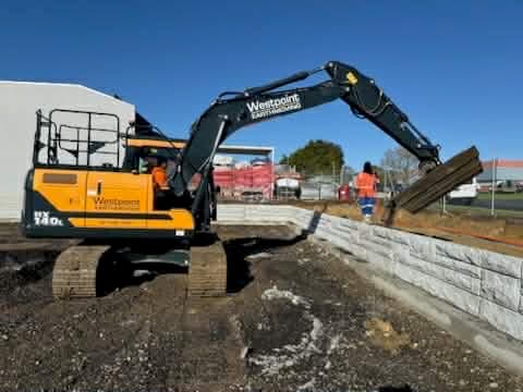 Digger bucket close-up