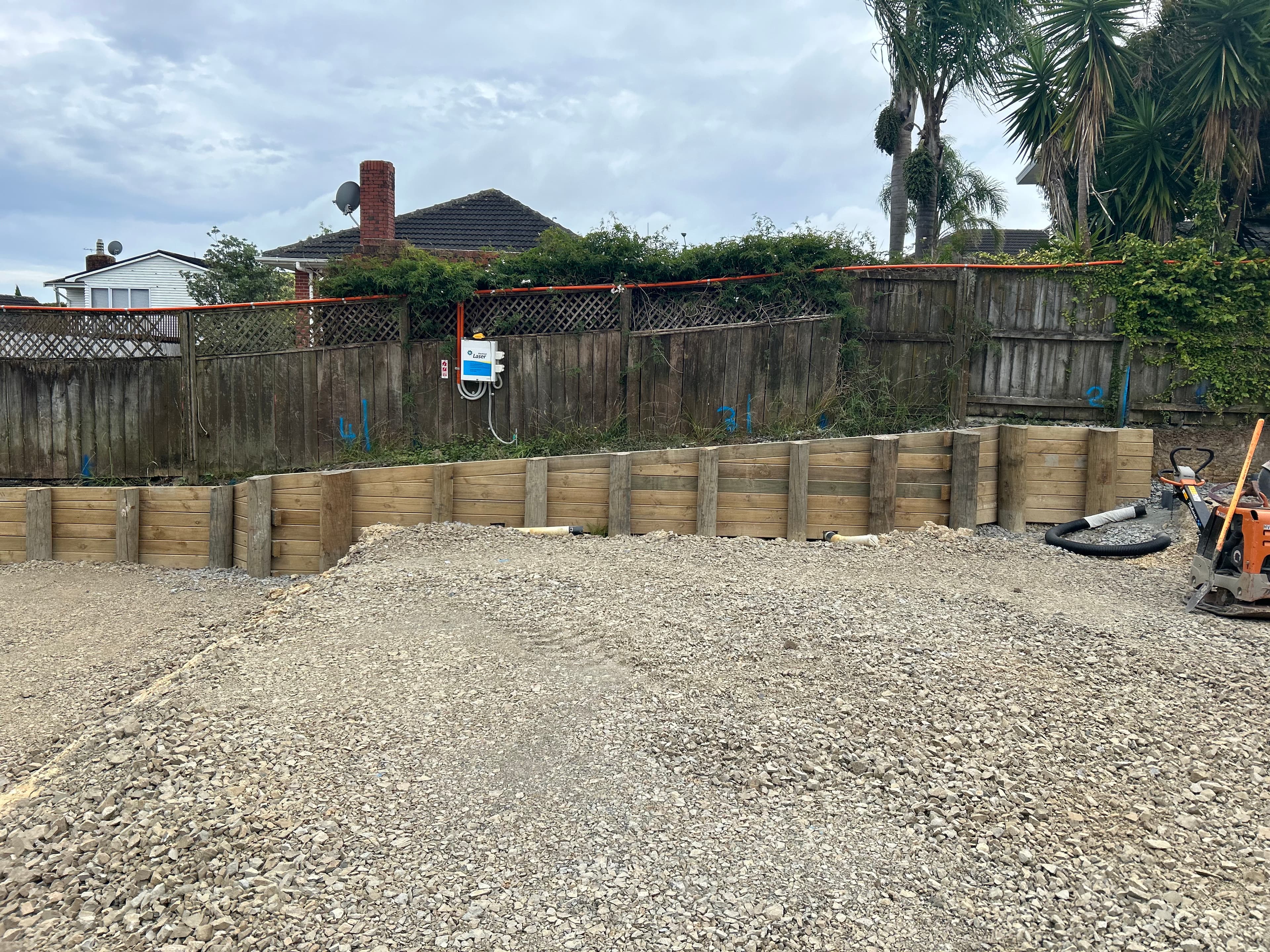 Earth compaction works